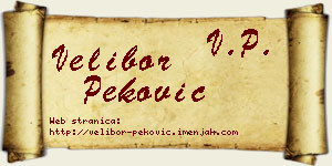 Velibor Peković vizit kartica
